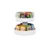 2 Tier Lazy Susan Granola Bar and Snack Organizer, Home, Office, Breakroom